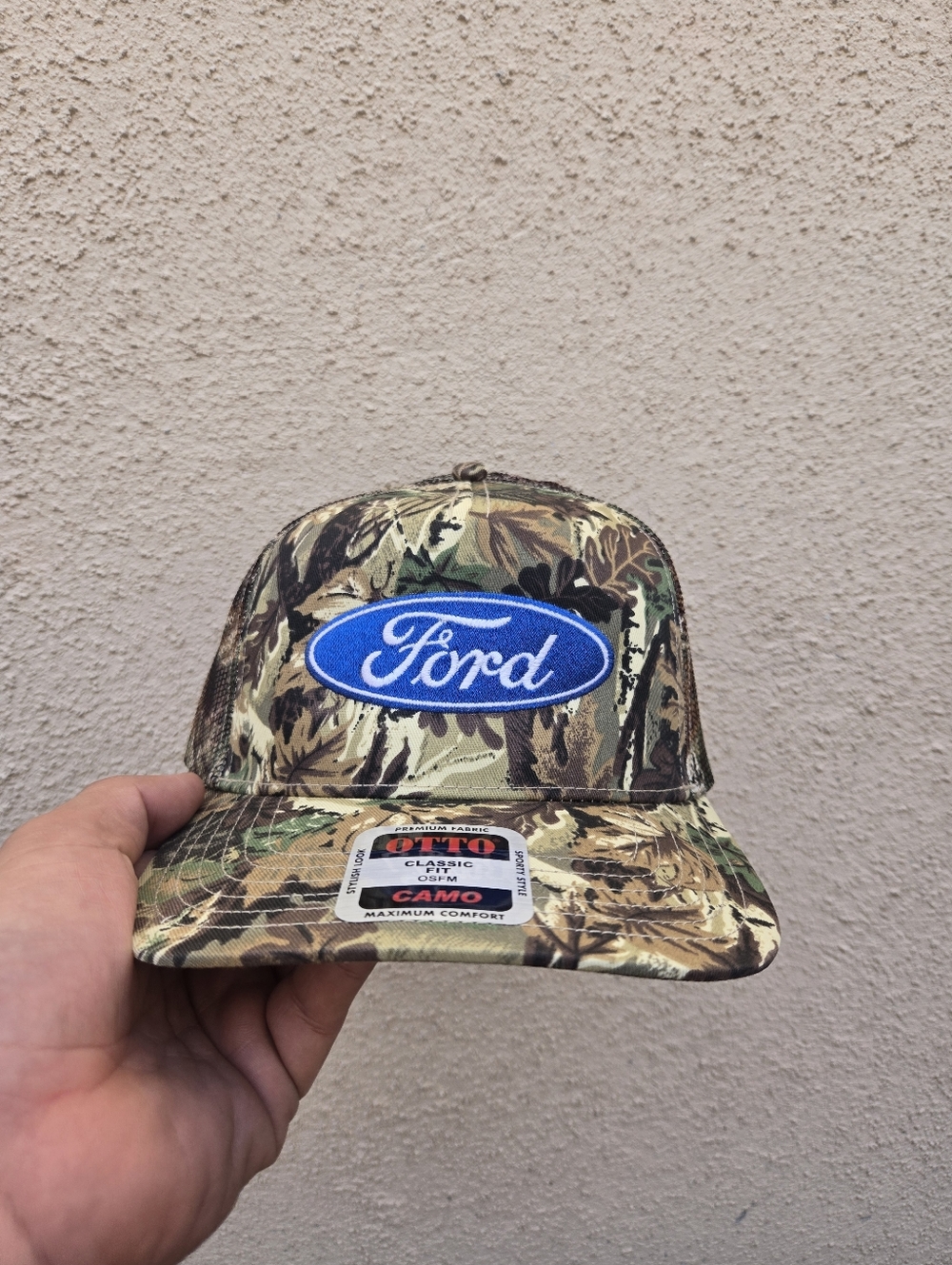 Ford Camouflage Baseball Hat in Green and Brown